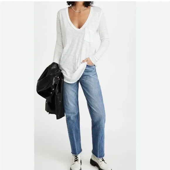 NEW We the free Betty white tunic Tshirt with pocket - Picture 2 of 7